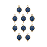 Rond sertie en pierres fines 10x17mm - Doré