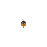 Rond sertie en pierres fines 10x17mm - Rhodié