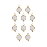 Rond sertie en pierres fines 10x17mm - Doré