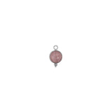 Rond sertie en pierres fines 10x17mm - Rhodié