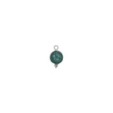 Rond sertie en pierres fines 10x17mm - Rhodié