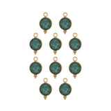 Rond sertie en pierres fines 10x17mm - Doré