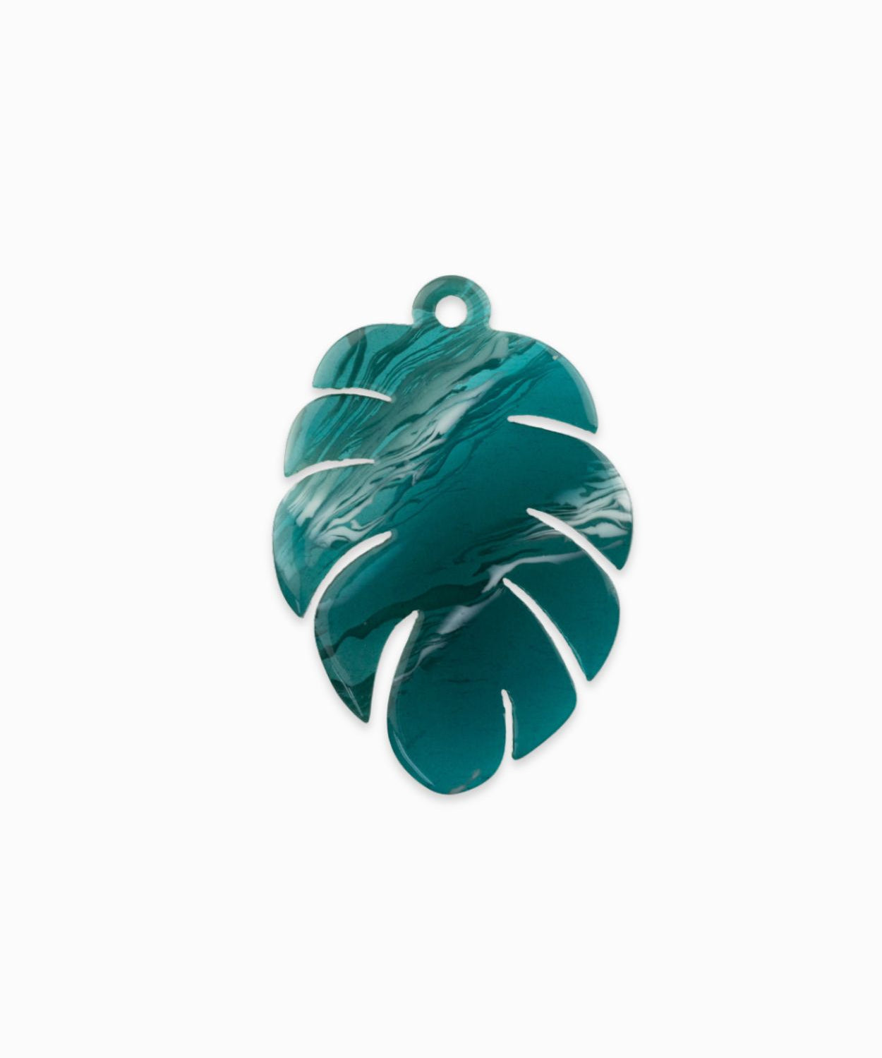 Pendentifs feuille de bananier 30x44mm