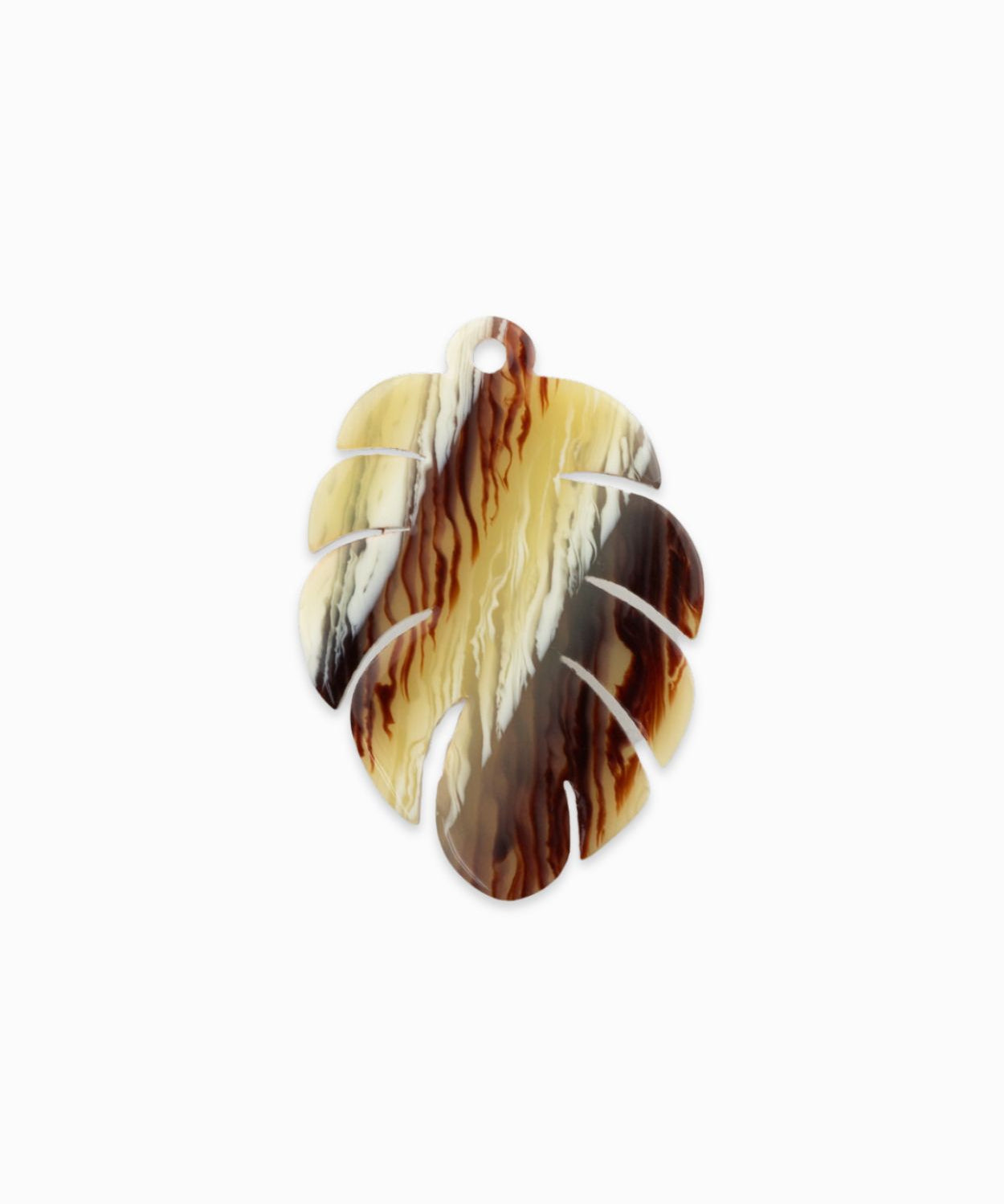 Pendentifs feuille de bananier 30x44mm