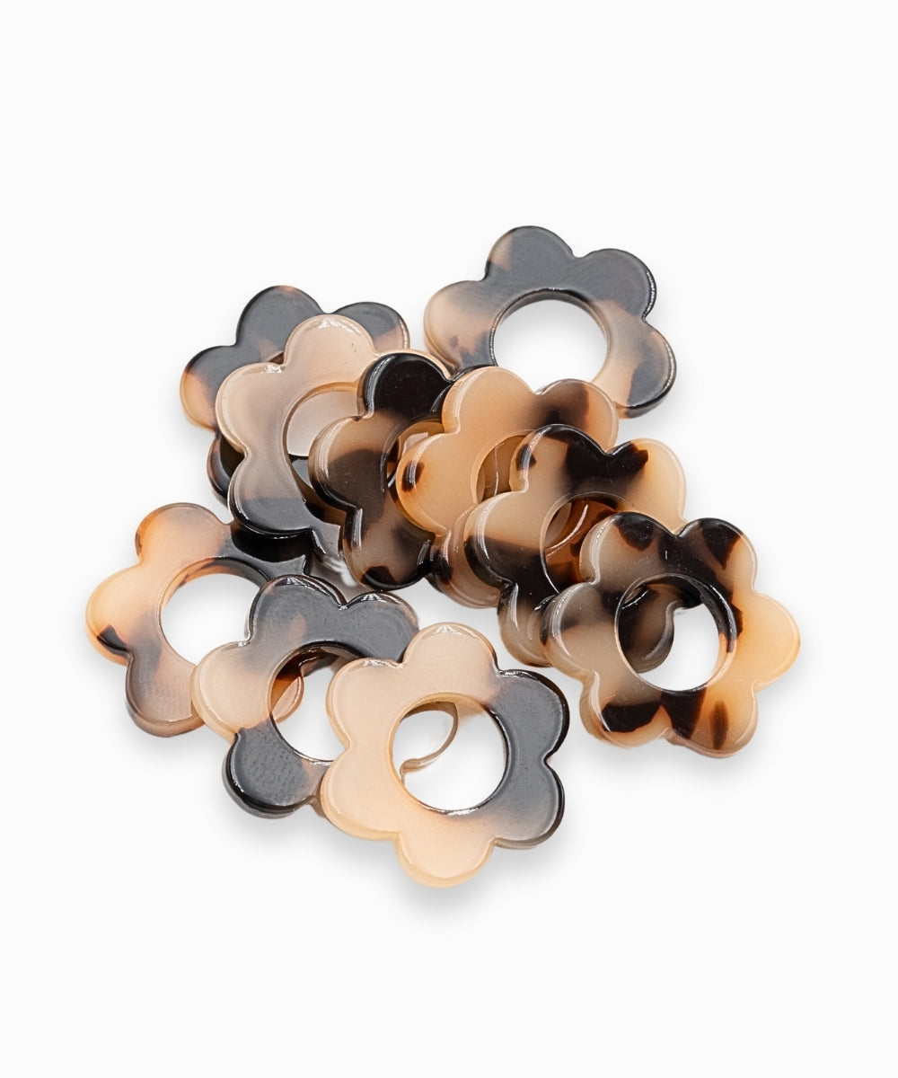 Pendentif fleurs en acétate 21mm