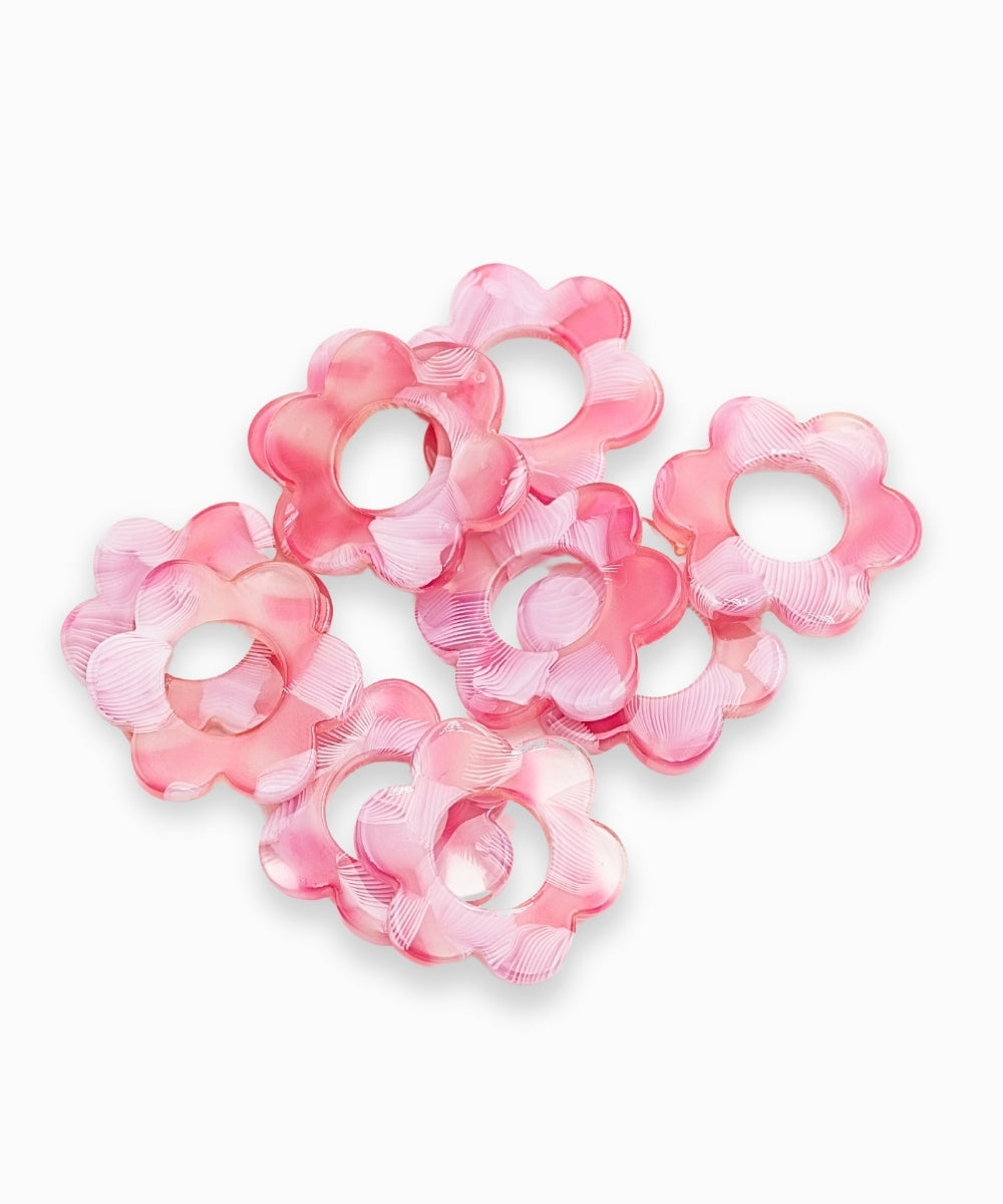 Pendentif fleurs en acétate 21mm