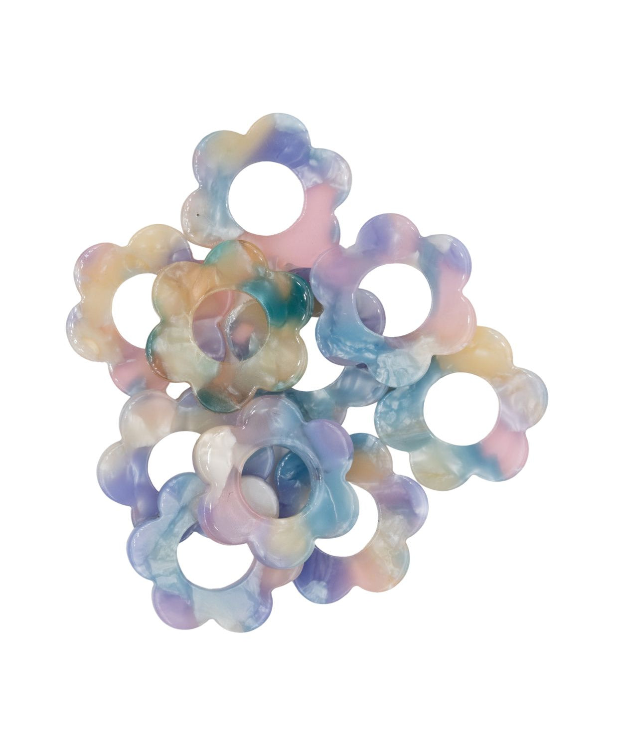 Pendentif fleurs en acétate 21mm