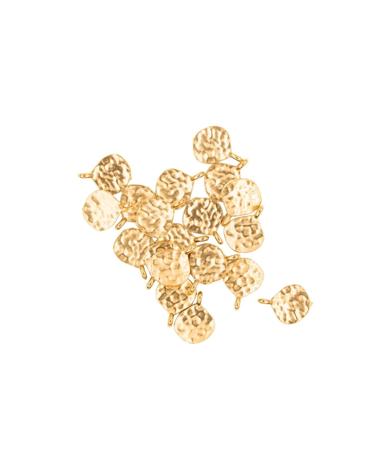 Sequins intercalaires martelés ronds 4.7x6.6mm