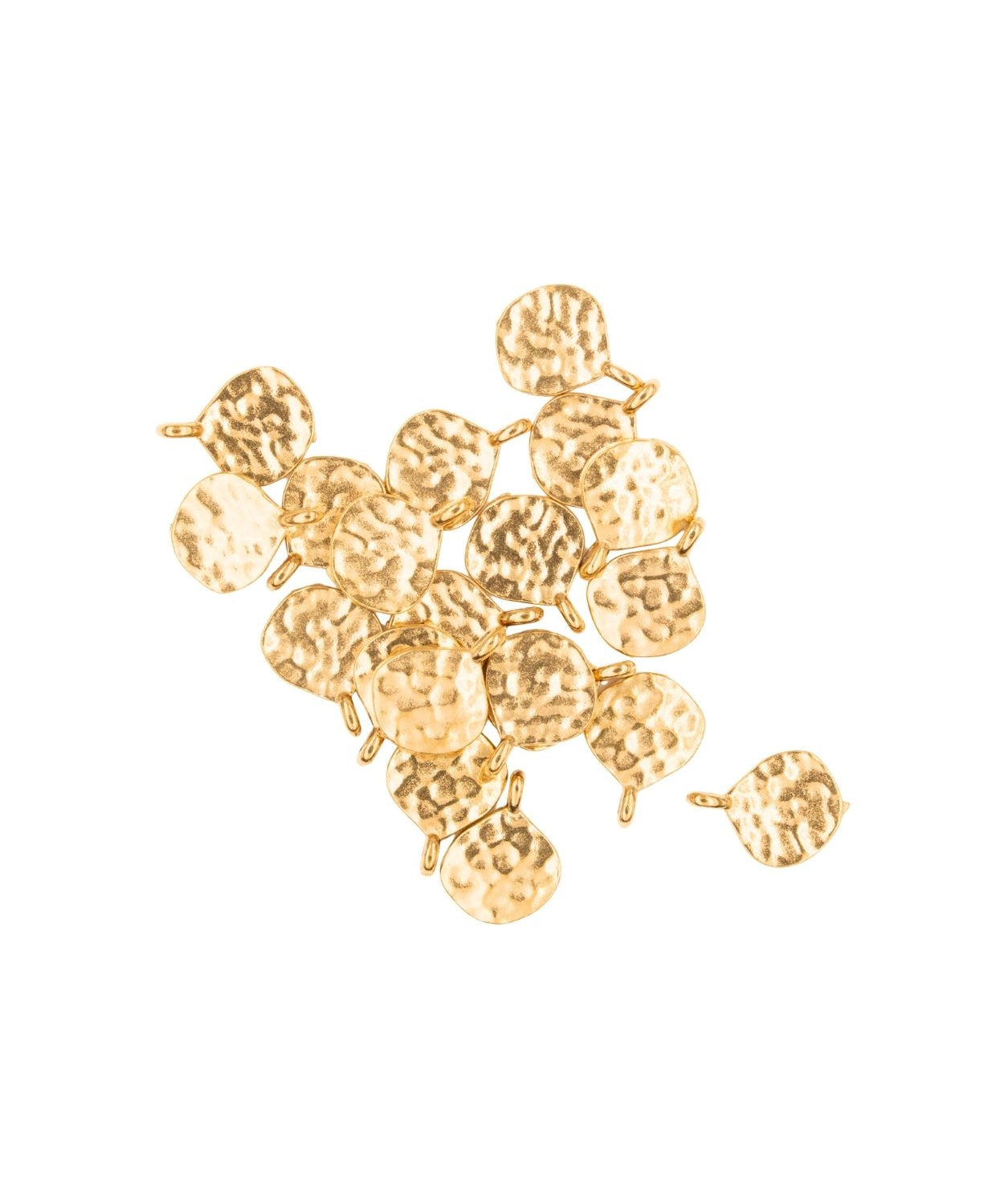 Sequins intercalaires martelés ronds 6x7.8mm