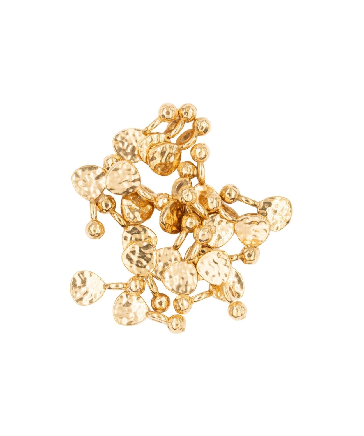 Sequins intercalaires martelés ronds bille 3.9x8.3mm