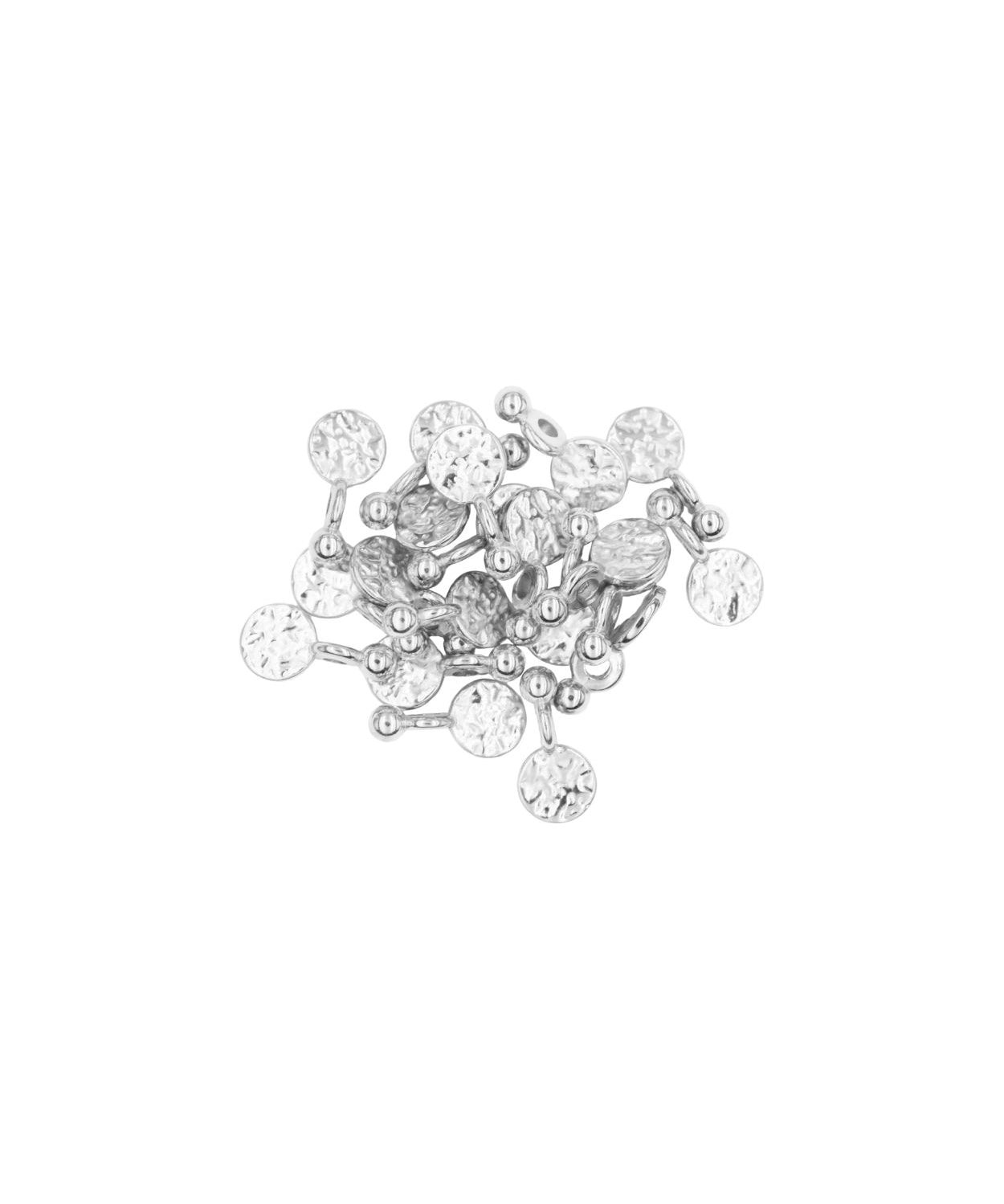 Sequins intercalaires martelés ronds bille 6mm