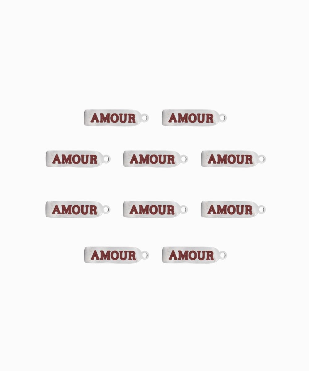 Sequin rectangle amour 4x14mm