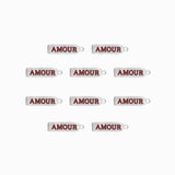 Sequin rectangle amour 4x14mm