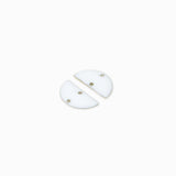 Sequins 2 trous demi-lune résine époxy 15x8mm