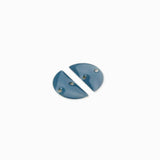 Sequins 2 trous demi-lune résine époxy 15x8mm