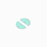 Sequins 2 trous demi-lune résine époxy 15x8mm