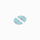 Sequins 2 trous demi-lune résine époxy 15x8mm