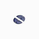 Sequins 2 trous demi-lune résine époxy 15x8mm