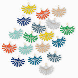 Sequins ginkgo résine époxy 21x17mm - Lot mélangé #1 et #2