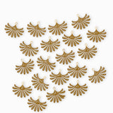 Sequins ginkgo résine époxy 21x17mm