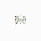 Strass rectangle cristal 9x12mm
