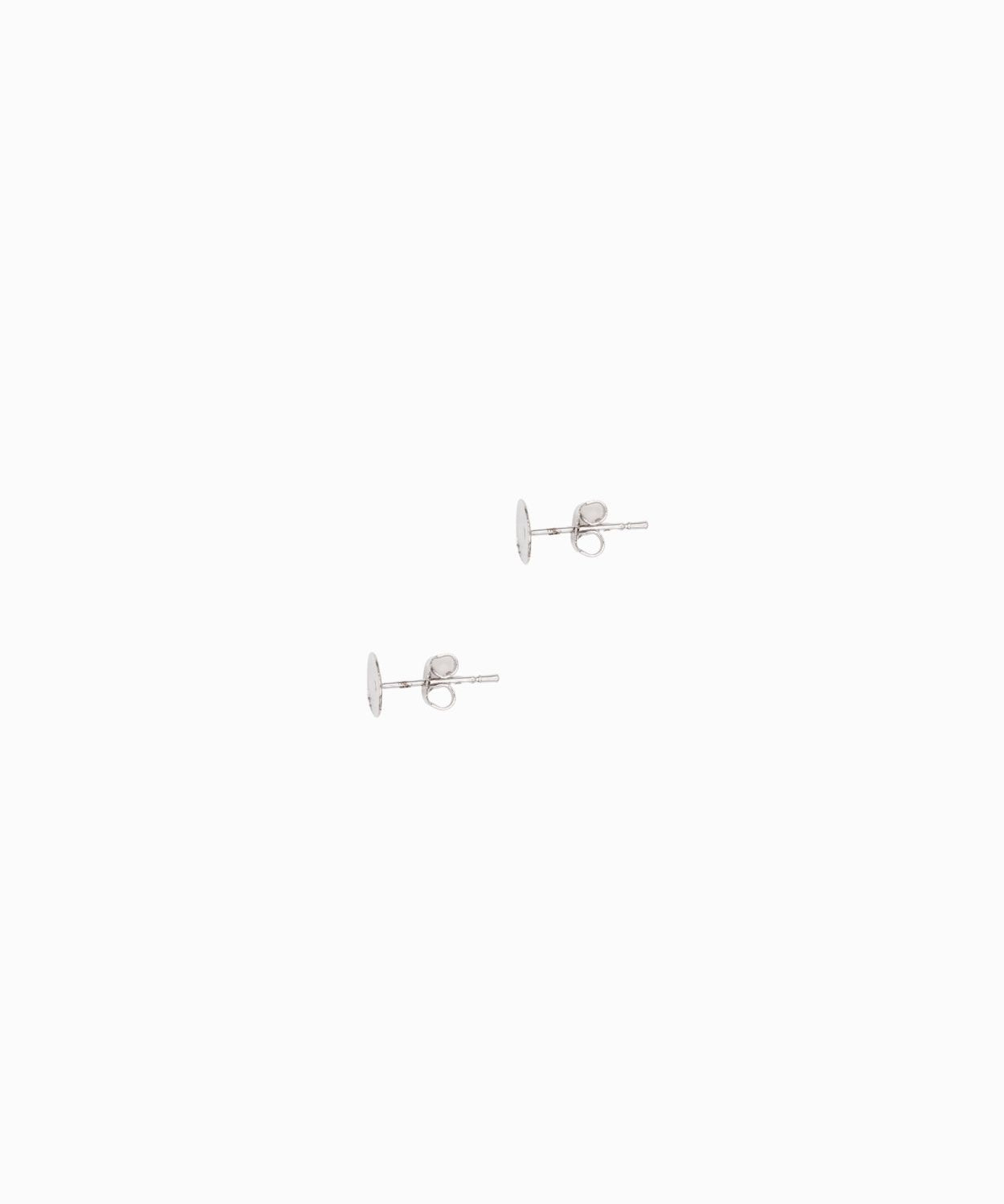 Clous d'oreilles plateaux avec attache 6mm