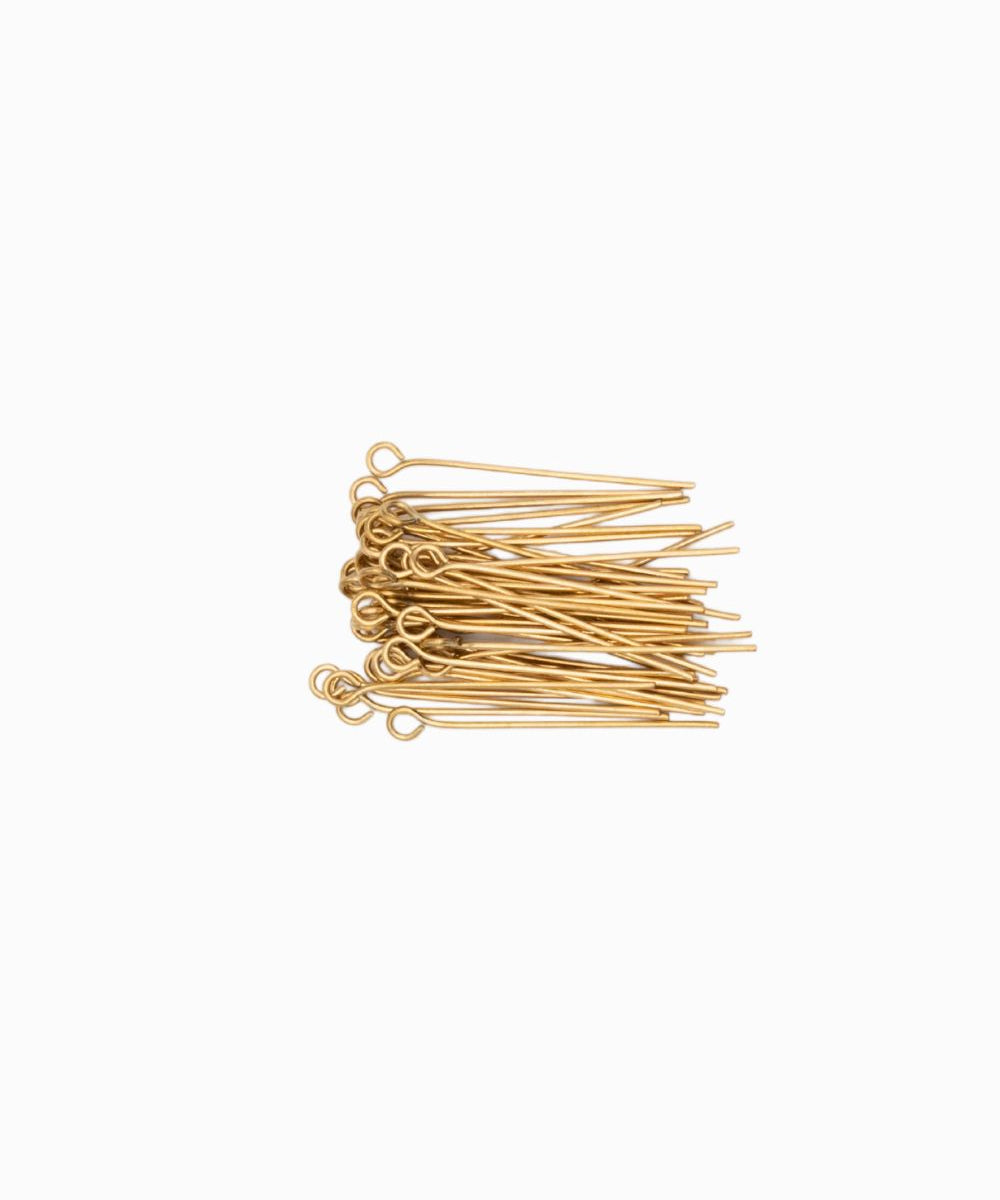 Tiges têtes rondes 0.7mm doré - 2cm à 7cm