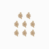 Trèfle strass sertie 8mm