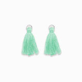 Pompons en coton & argenté 25mm - Vert