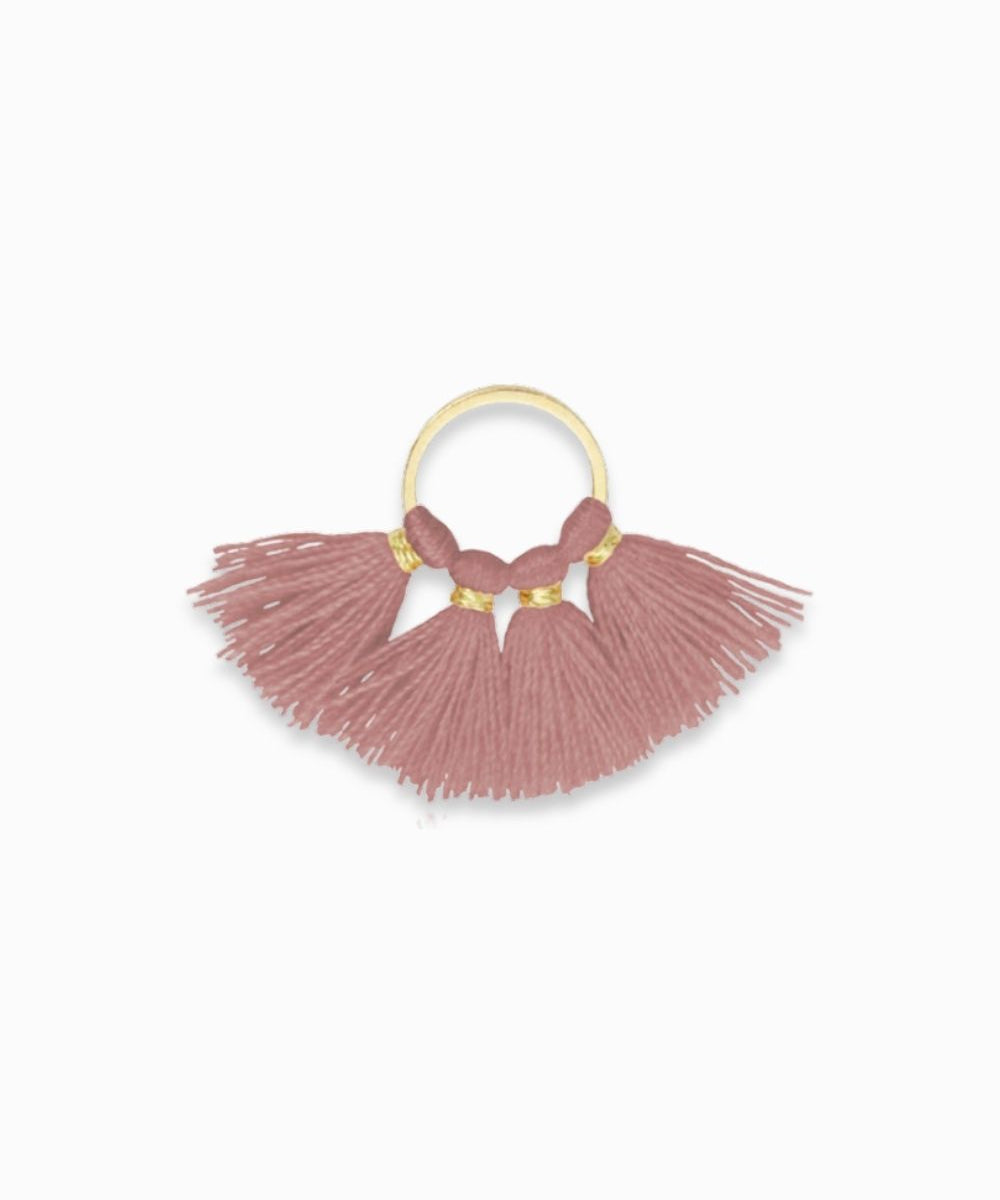 Pendentif pompon en coton 10x22mm