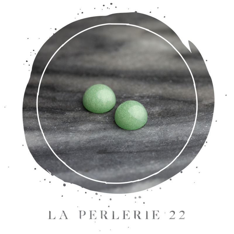 Cabochons en pierre semi-précieuse 8mm Aventurine verte x2 ...