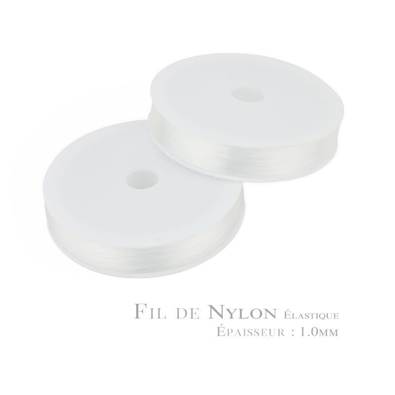 Fil élastique 1 mm Transparent x 100 m - Perles & Co